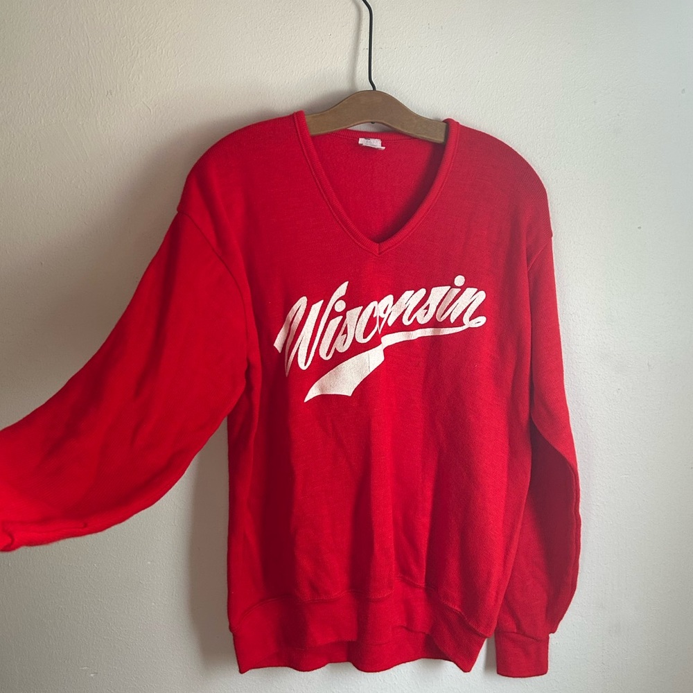 Vintage WI V-Neck Sweater